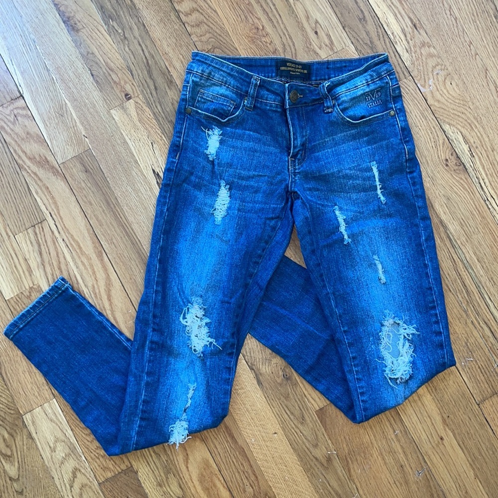 Versace denim skinny straight leg jean